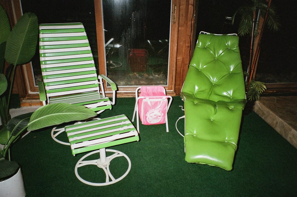 Vintage furniture all throughout the home.