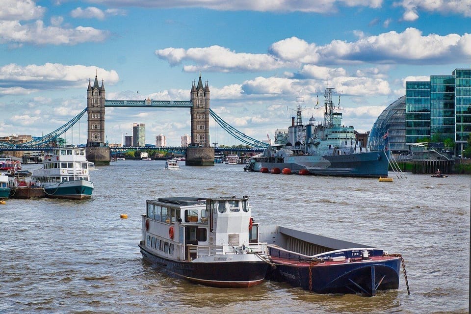 Tower Bridge and the River Thames bathed in sunshine