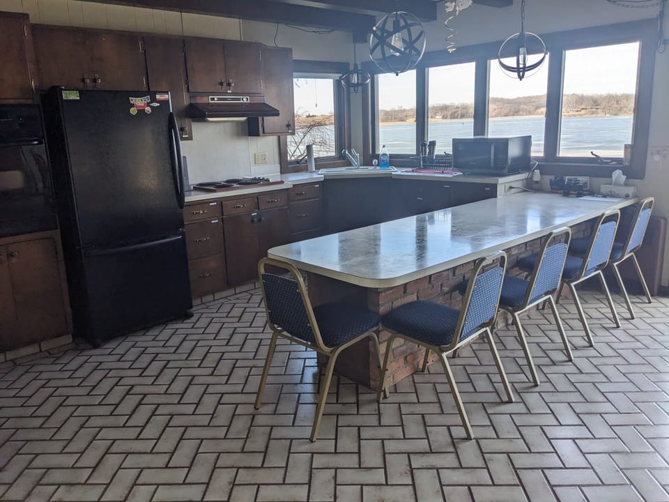 Kitchen with lake view on ground level!