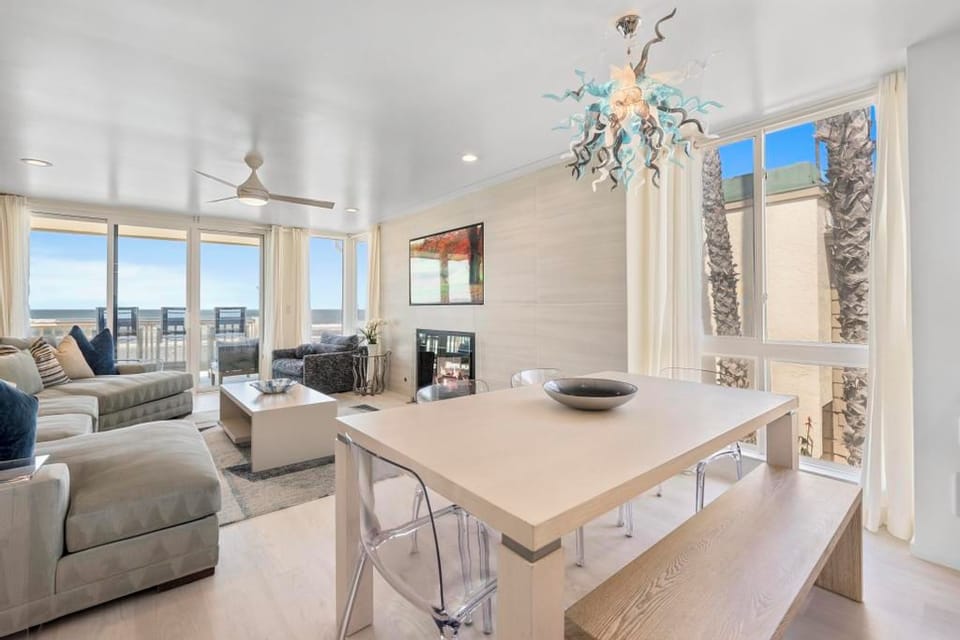 Live, lounge, and love the panoramic ocean views from our chic living room that's designed for comfort