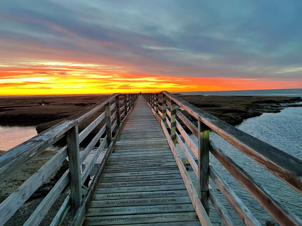 Gray's Beach Boardwalk at Sunset