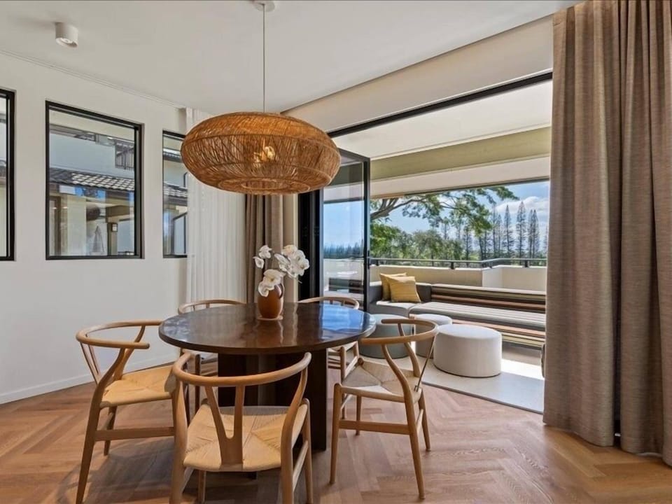 Easy access to large lanai with the ocean view from living room