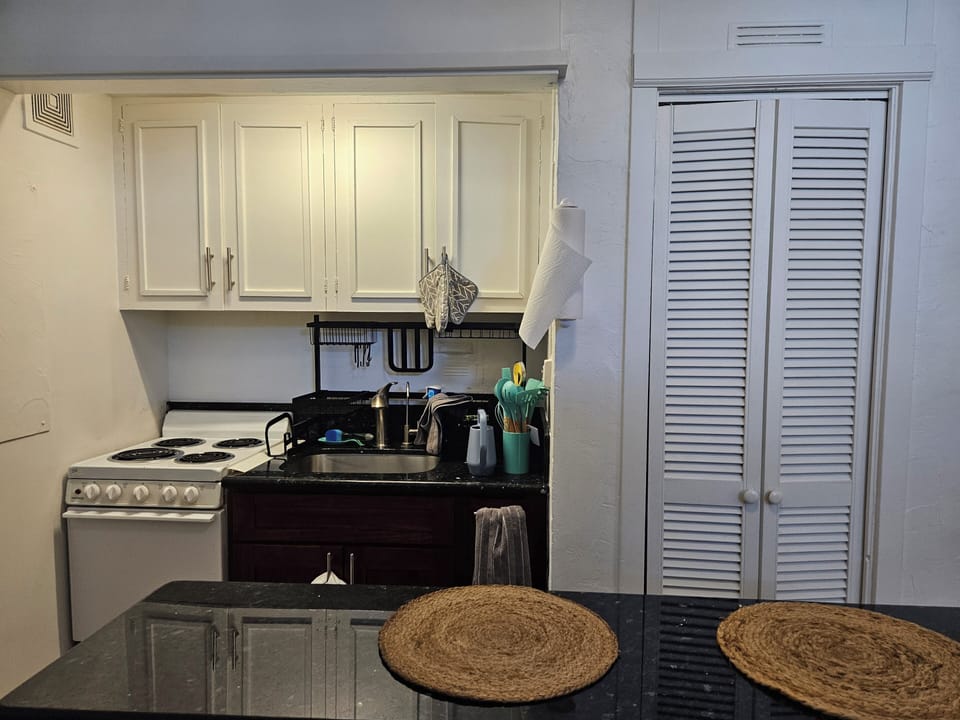 Granite countertops on island and counter