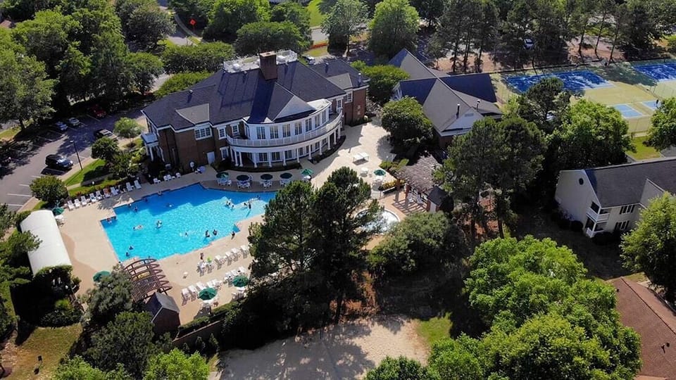 Aerial view of the property