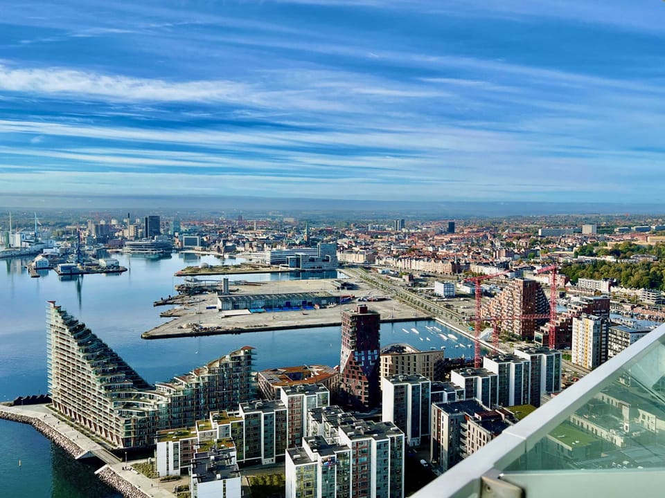 View from the private balcony on the 39th floor