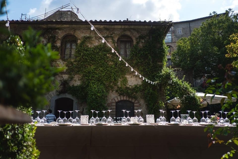 Outdoor banquet area