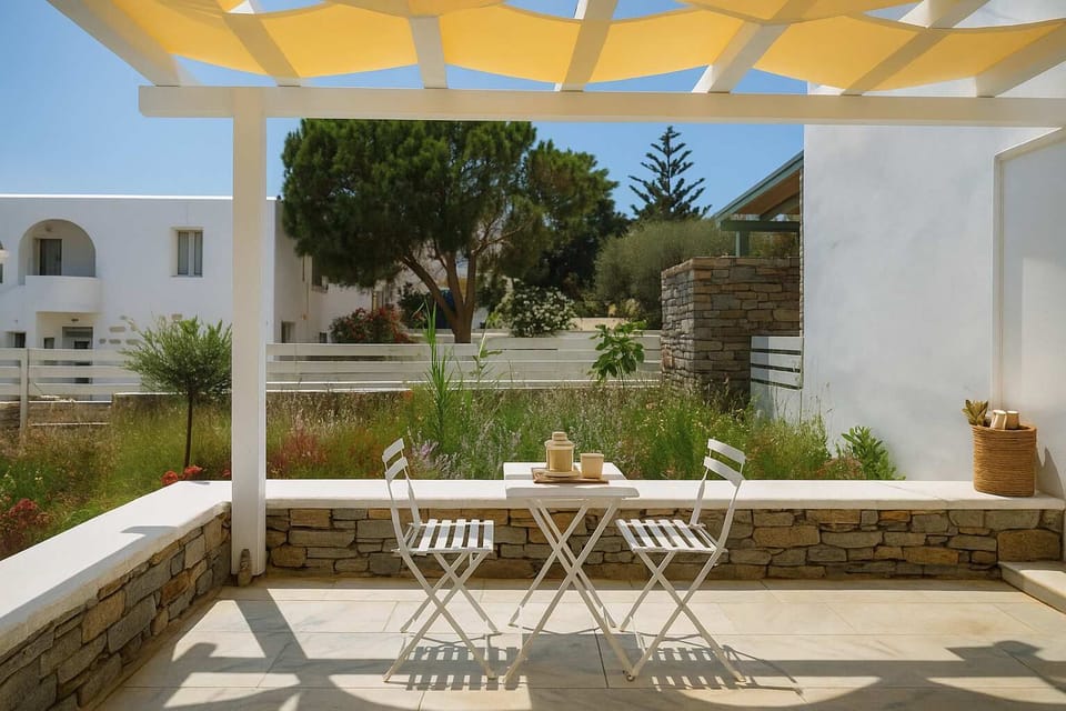 Relax in the inviting exterior patio area