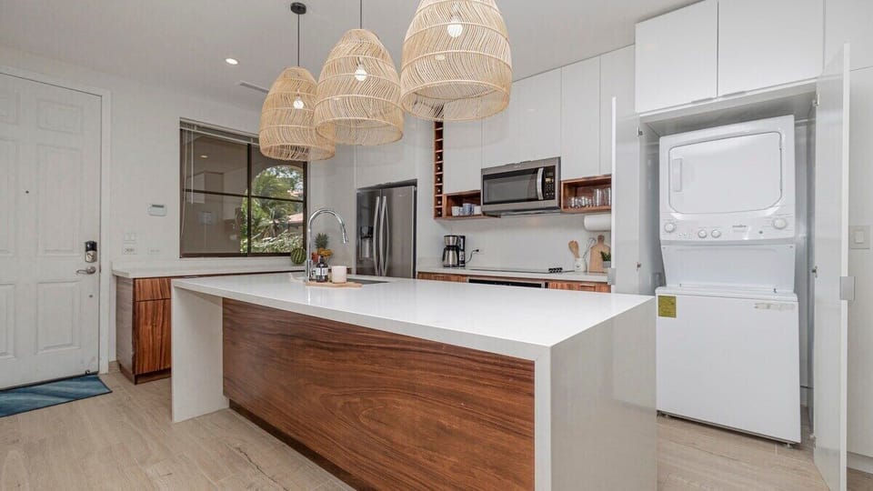 Updated kitchen with laundry closet.
