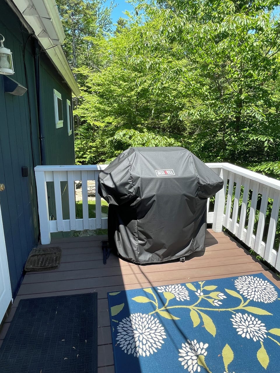 grill on porch
