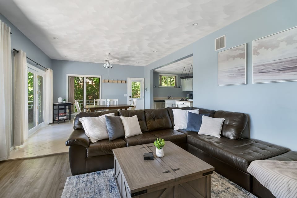 We recently updated this furniture with a new sectional and recliner! 