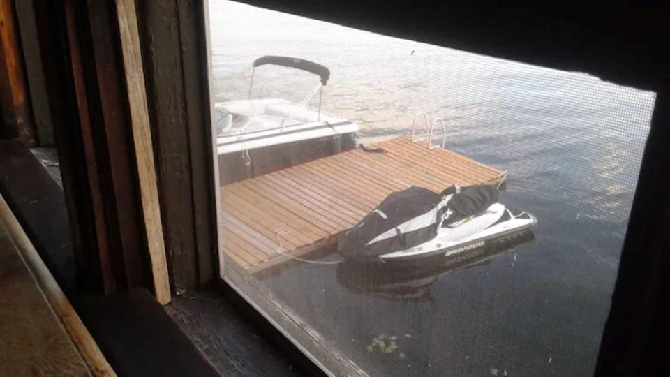 Great for boat parking., view from kitchen.