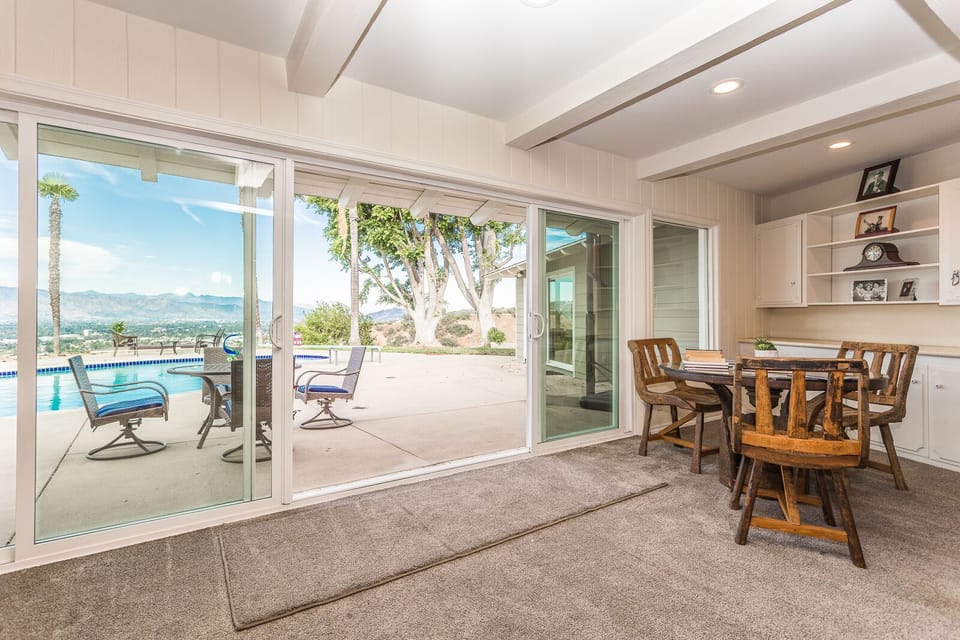 More dining space both indoor & outdoor.