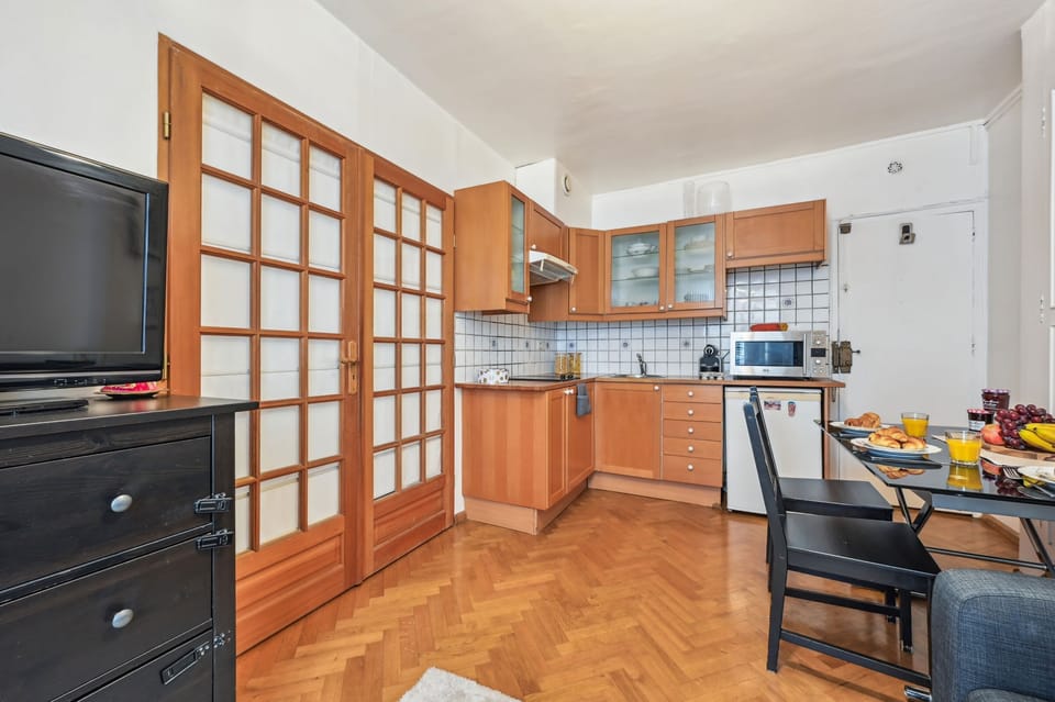 The open-plan living, kitchen and dining area