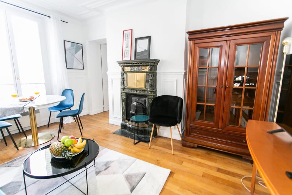 The living and dining room