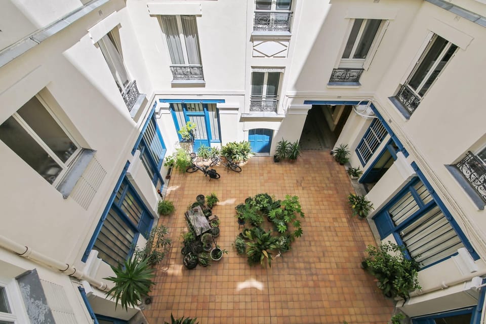 The interior courtyard