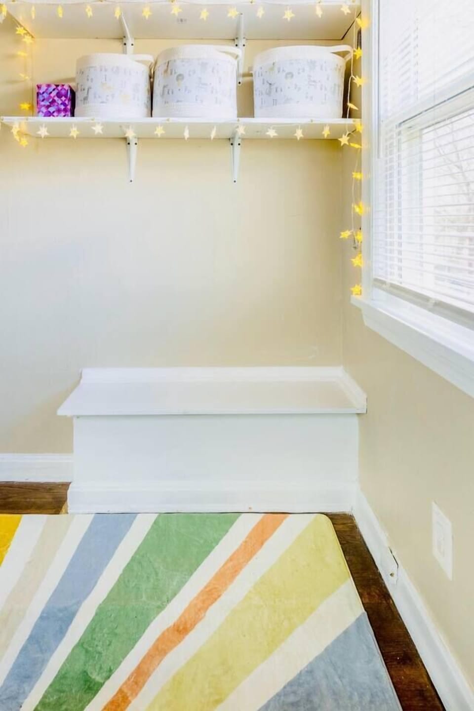 Your kids are welcome to enjoy sitting beneath the stars on our enchanting bench.
