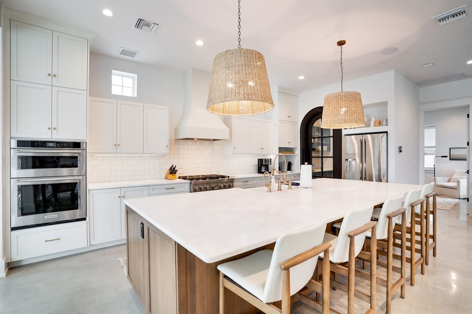Modern comforts meet coastal charm in our spacious kitchen