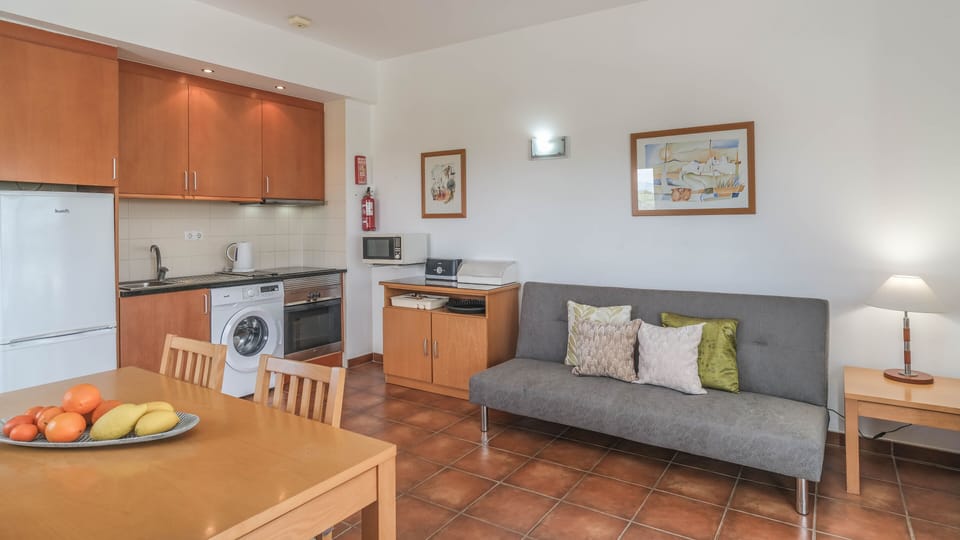 Living room with open kitchen