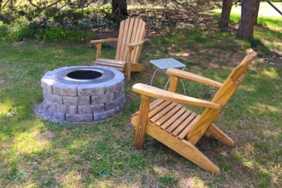 Spend your evenings around the fire pit in the sprawling backyard 