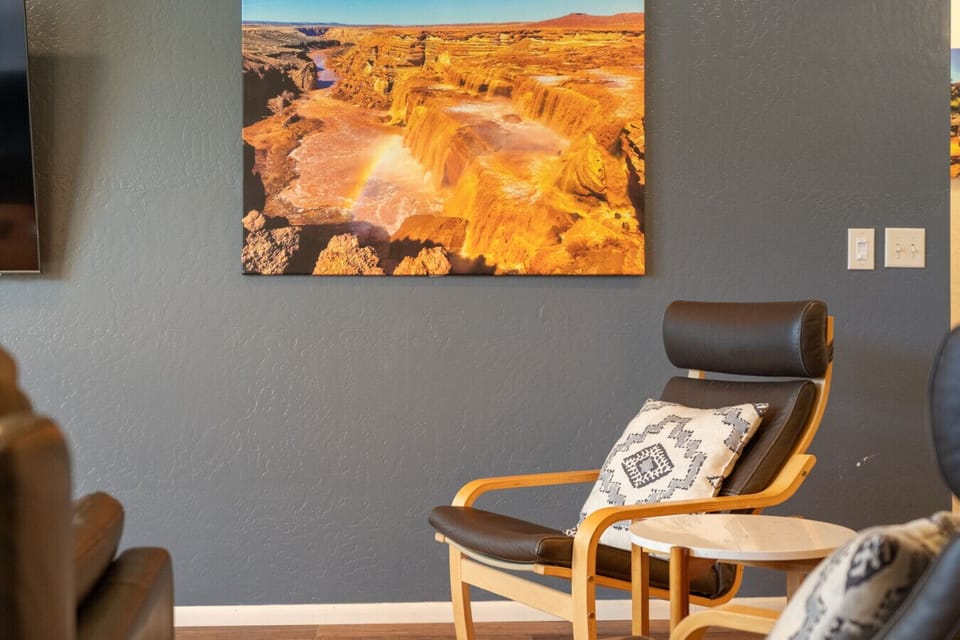 Comfortable lounge seating creates a cozy spot to read, recharge, or settle in.