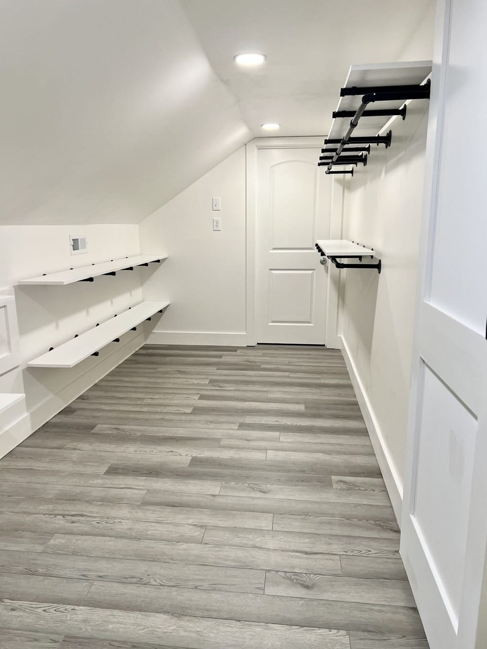 Huge walk-in closet on 2nd level and door that leads to large storage area. 