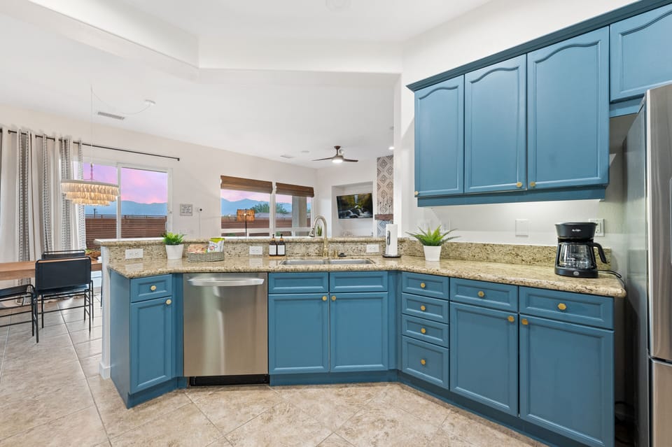 Open concept kitchen.