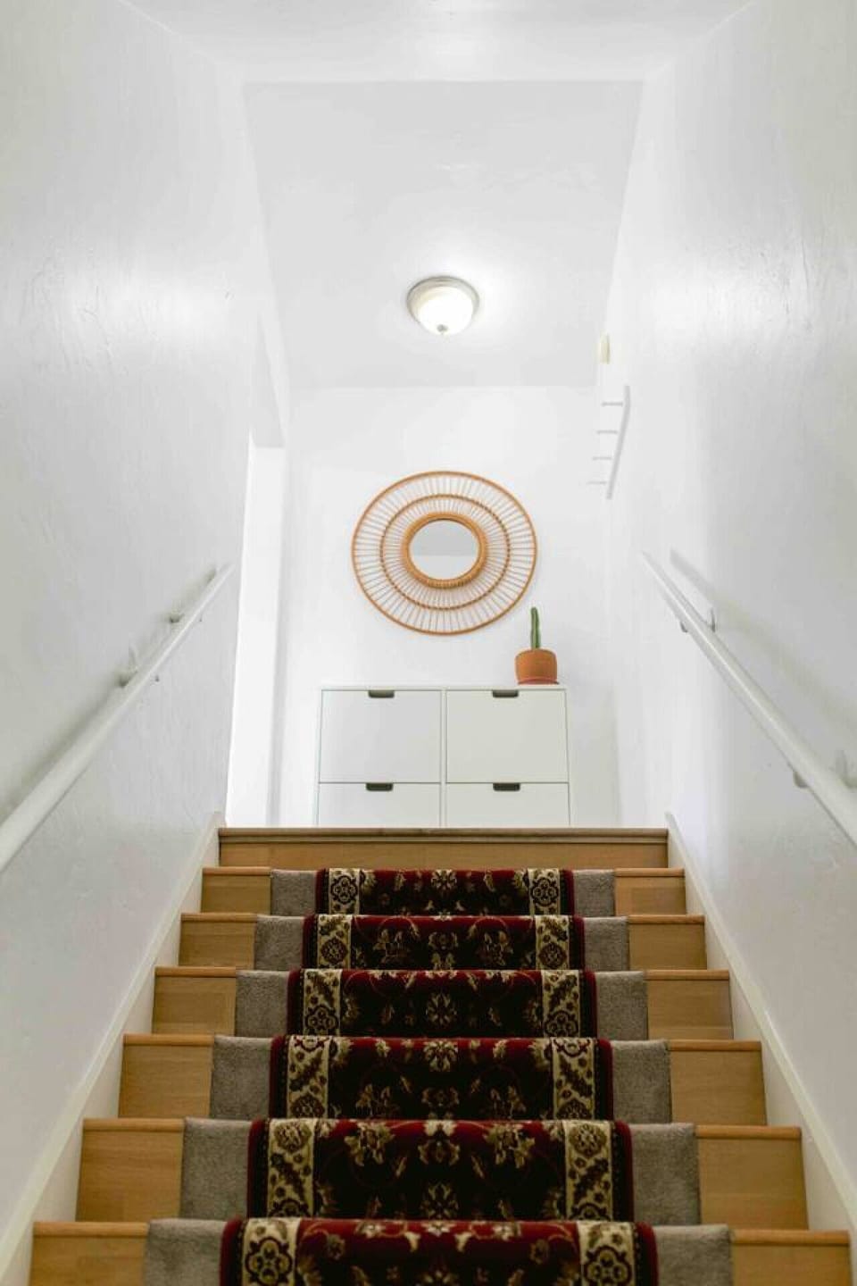 Stairway to upstairs unit of Duplex