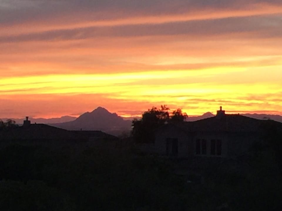 Sunset view from deck