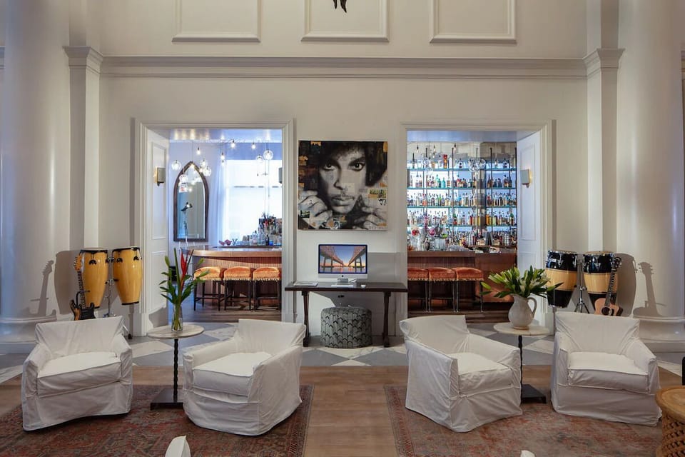 Recharge in the spacious lobby with gallery-like, curated decor.