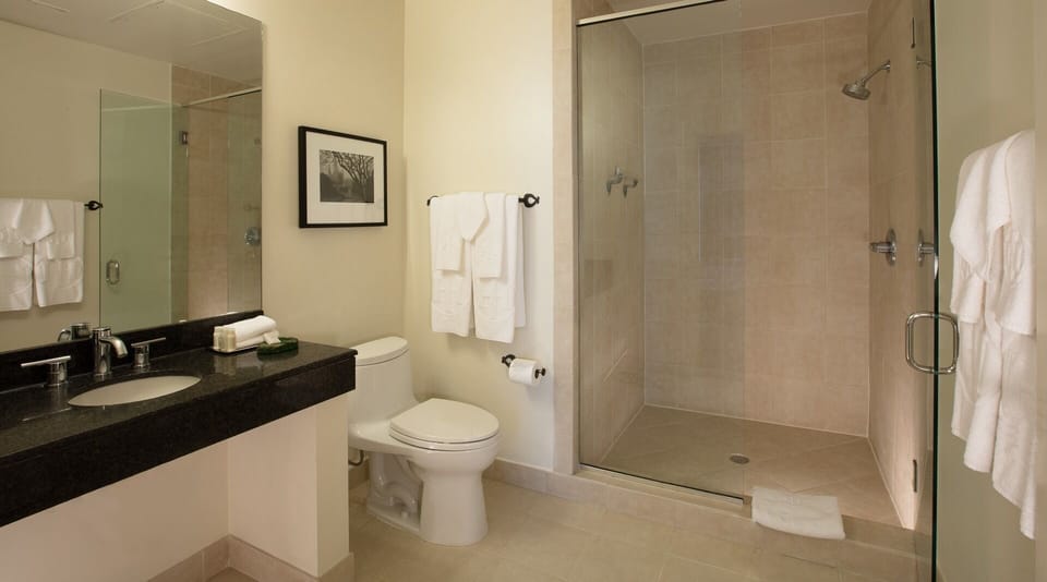 Enjoy extra counter space for an easy morning routine.