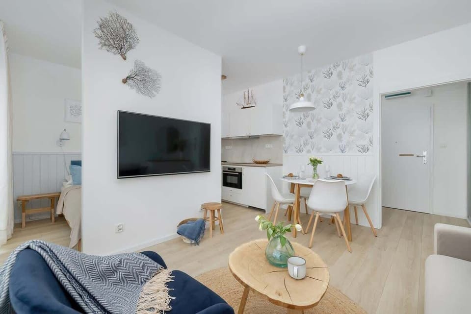 living room area with dining table