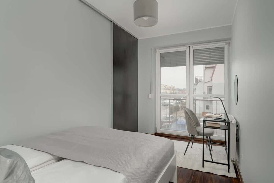 Bedroom with a large double bed