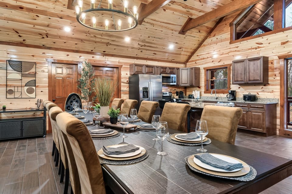 Dining room and kitchen