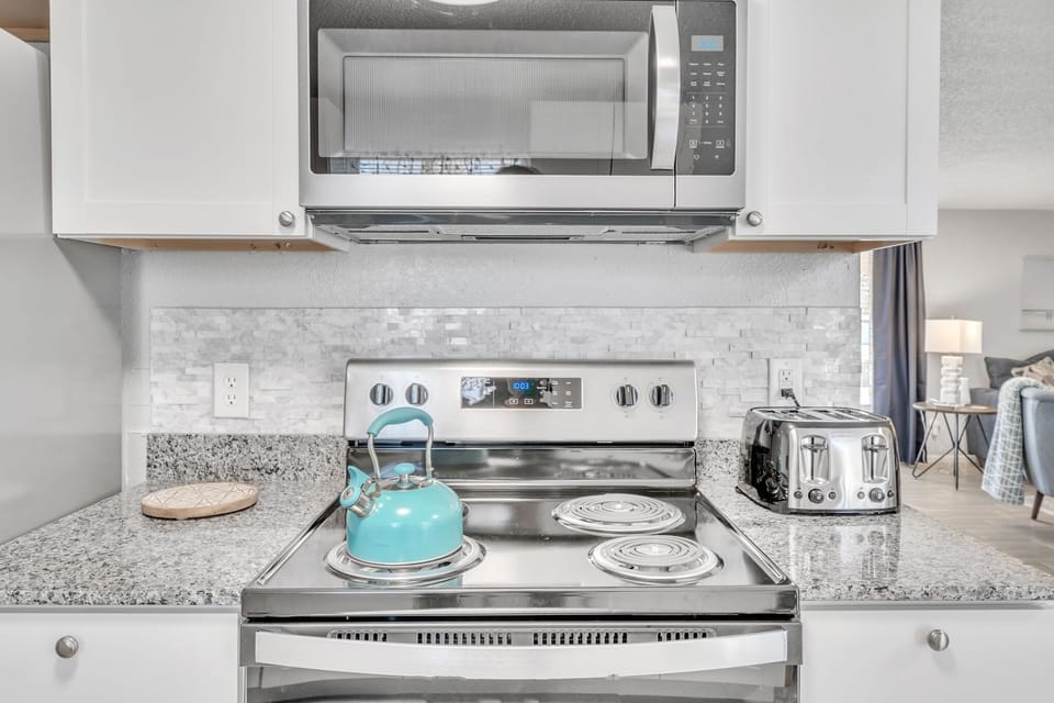 Indoors, Kitchen, Microwave, Oven, Cooktop