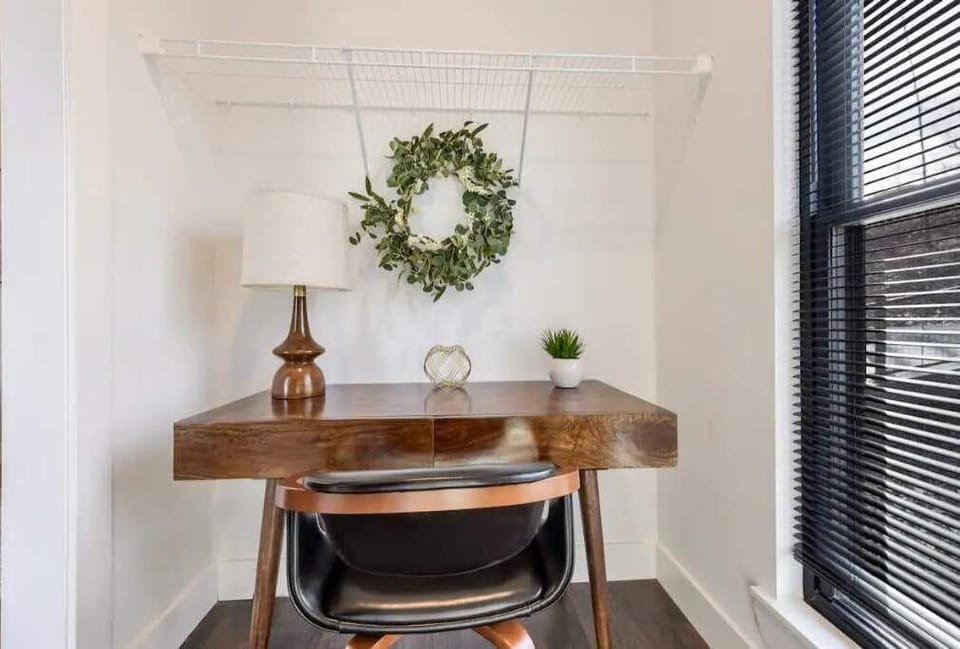 Workspace tucked into the walk-in closet of bedroom #3.  