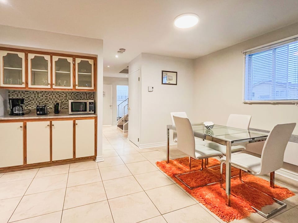 Dining room and kitchen