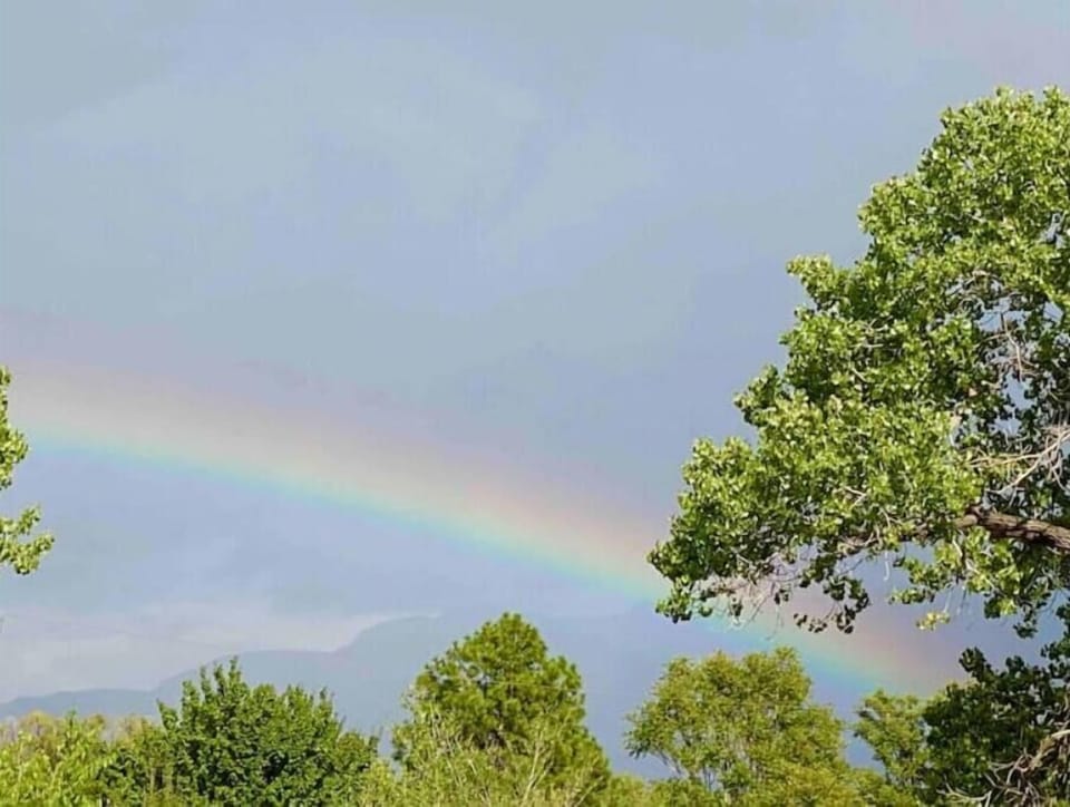 Looking towards the Sandia mountains during lovely rain shower