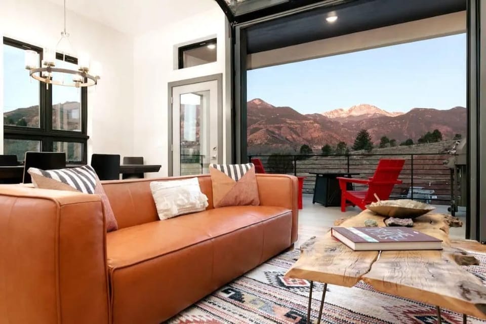 THIS is why you came to visit! Straight shot of the Rocky Mountians all day long