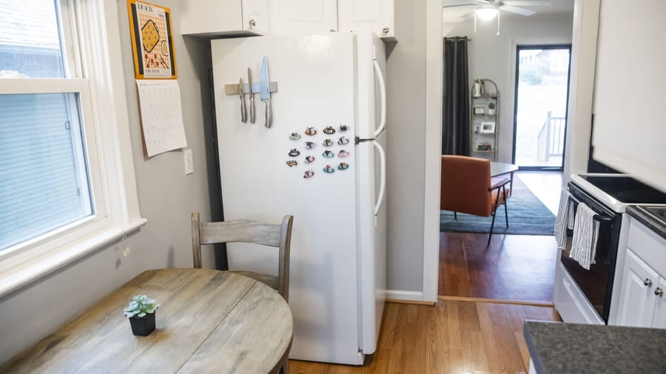 Full fridge and freezer.