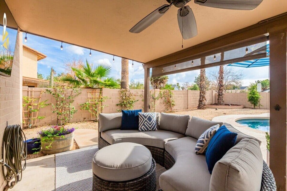 Covered patio with