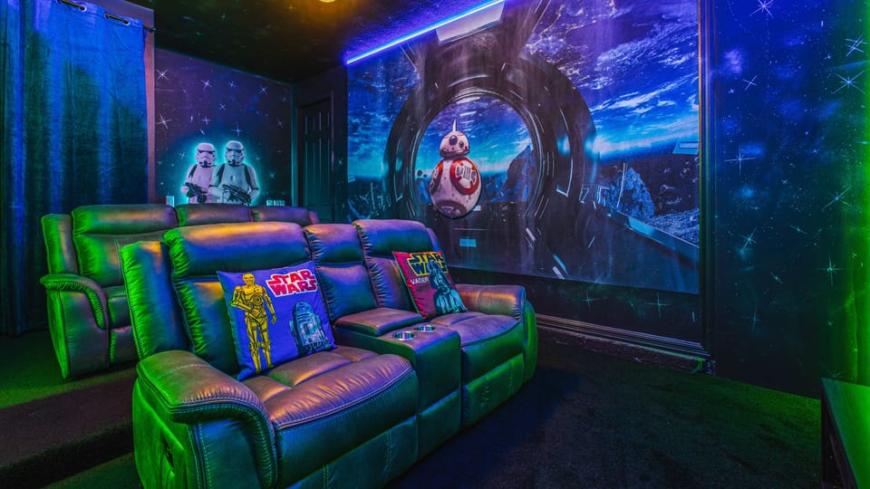 Star Wars Theme Movie Room in Garage with A/C