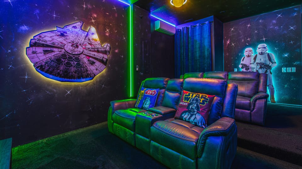 Star Wars Theme Movie Room in Garage with A/C