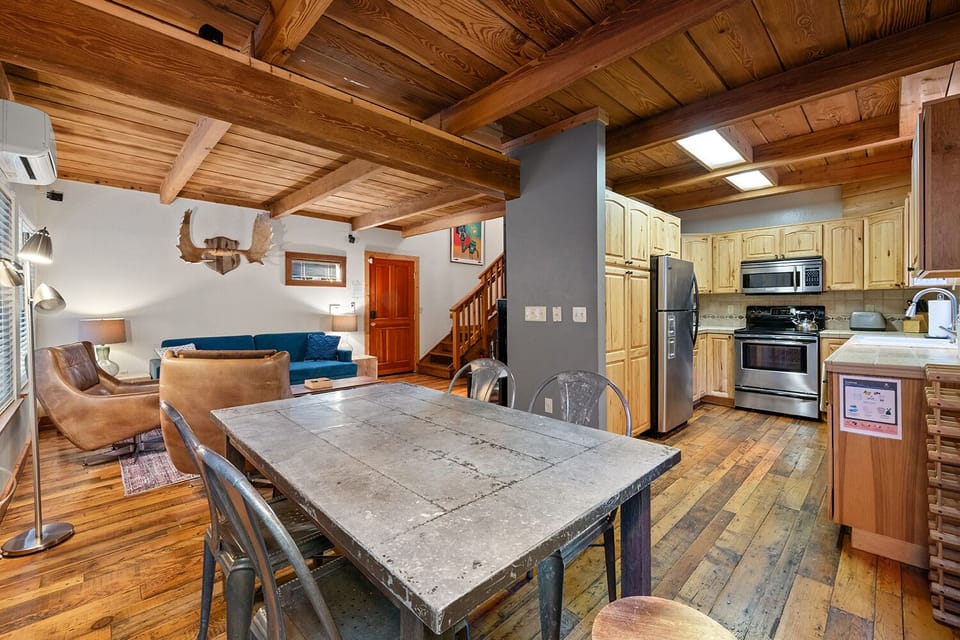 Charm meets simplicity with the open living and dining area.