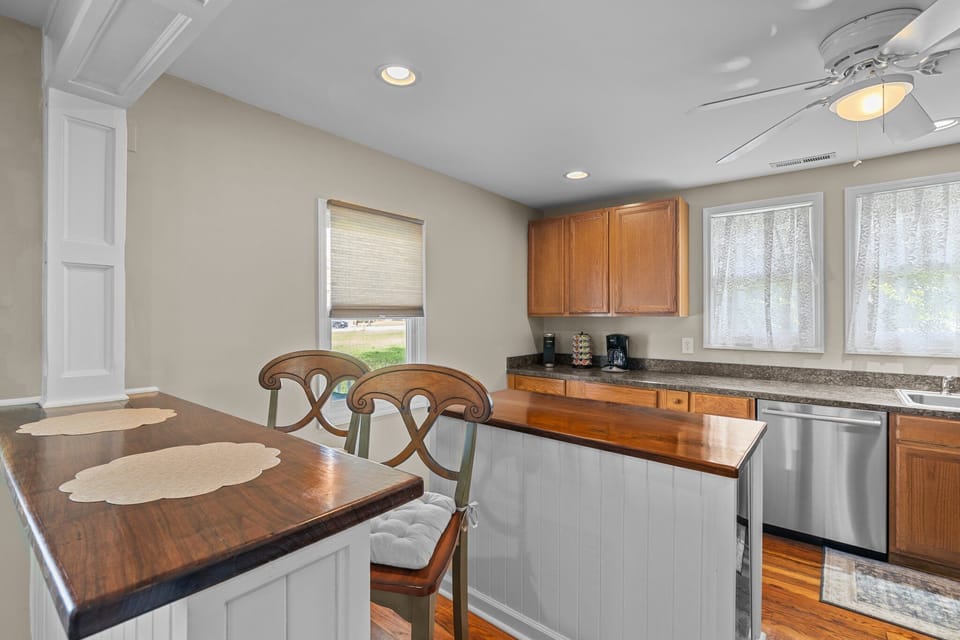 The breakfast nook is a place to connect, unwind, and create memories..