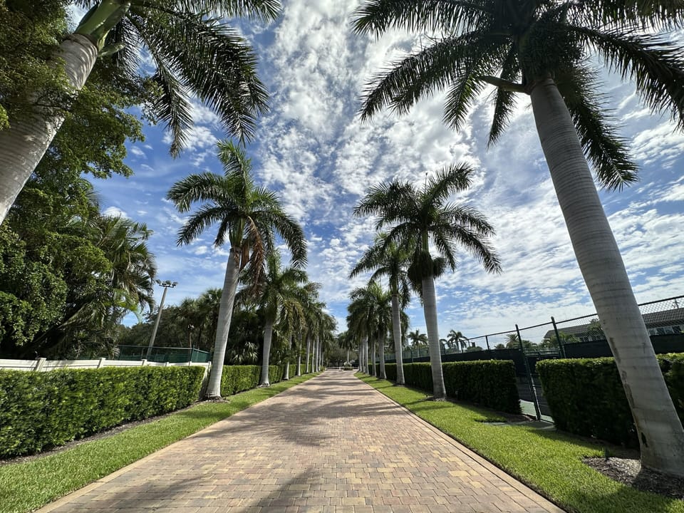 Plush landscaping at this beachfront condominium Sarasota Surf & Racquet