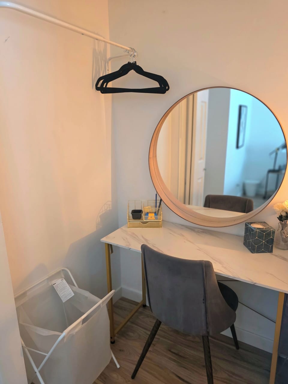 Bedroom 2 - Make-up vanity in closet. 
