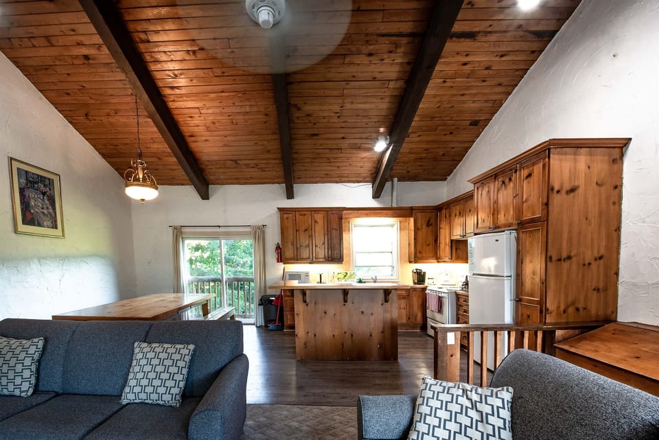Open concept living, dining & kitchen