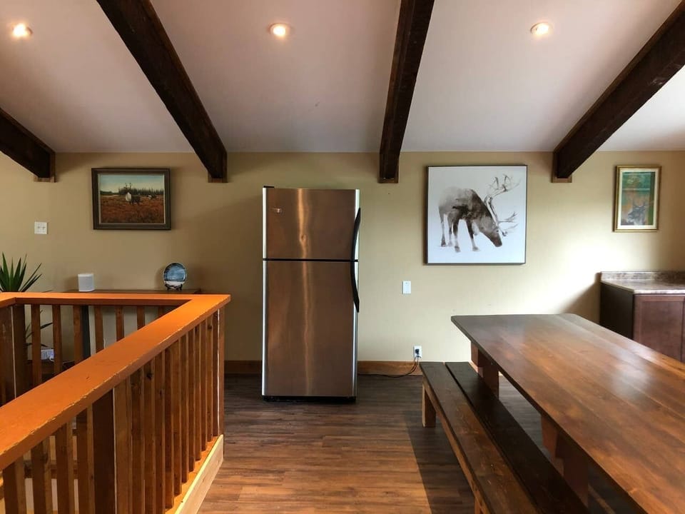 2nd fridge for your cold beverages strategically placed between dining and living rooms. 
