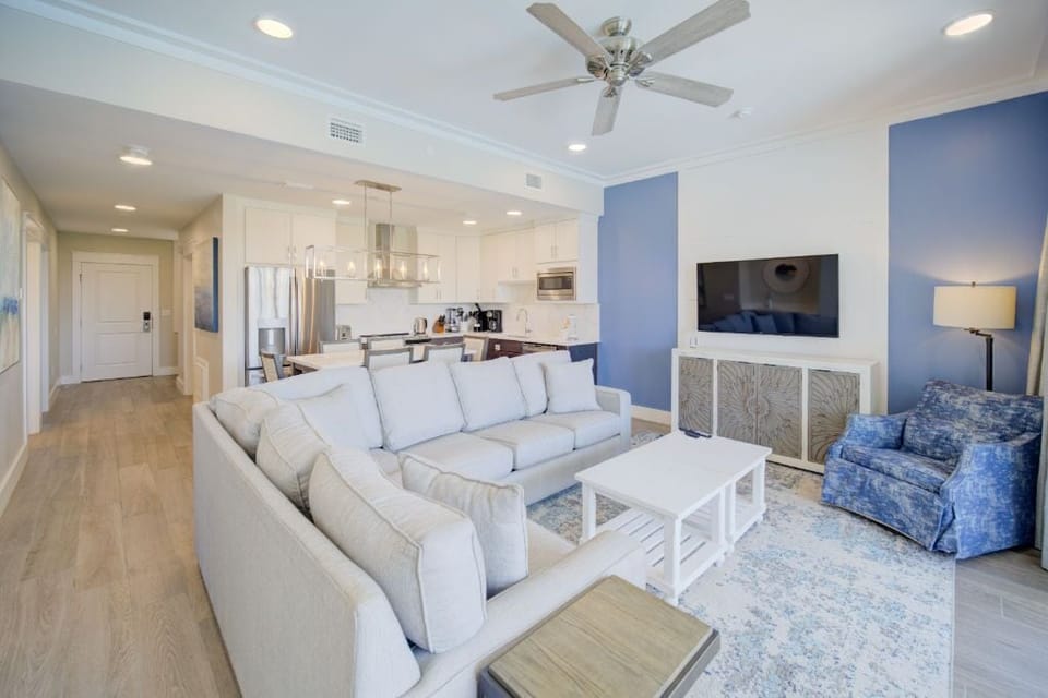 Spacious open-plan living area ideal for family gatherings or a quiet night in.