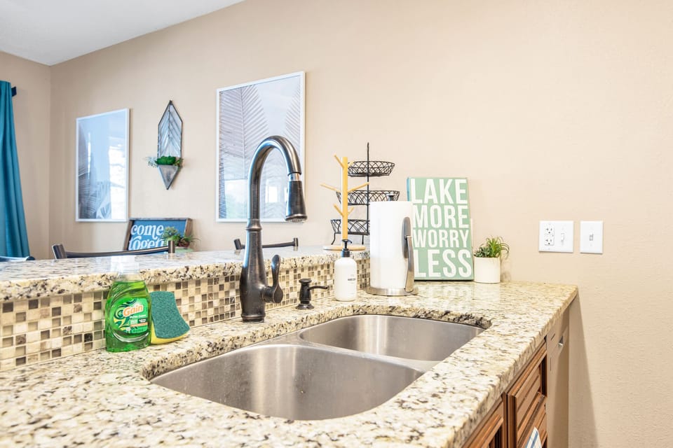 Plenty of room for food prep and cleaning.